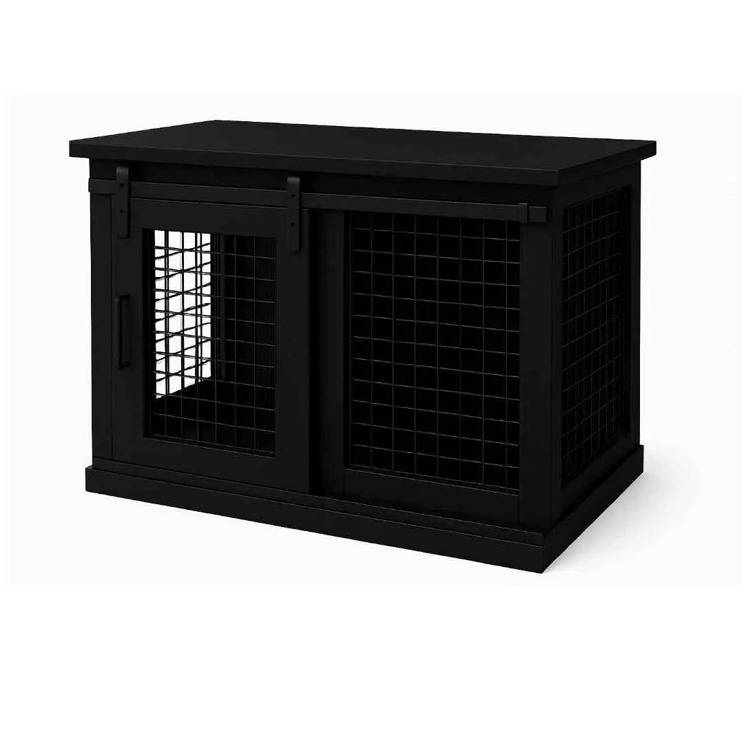 The Studio -Barn Style NIGHT SKY Single Wooden Dog Crate with Mesh - Night Sky image