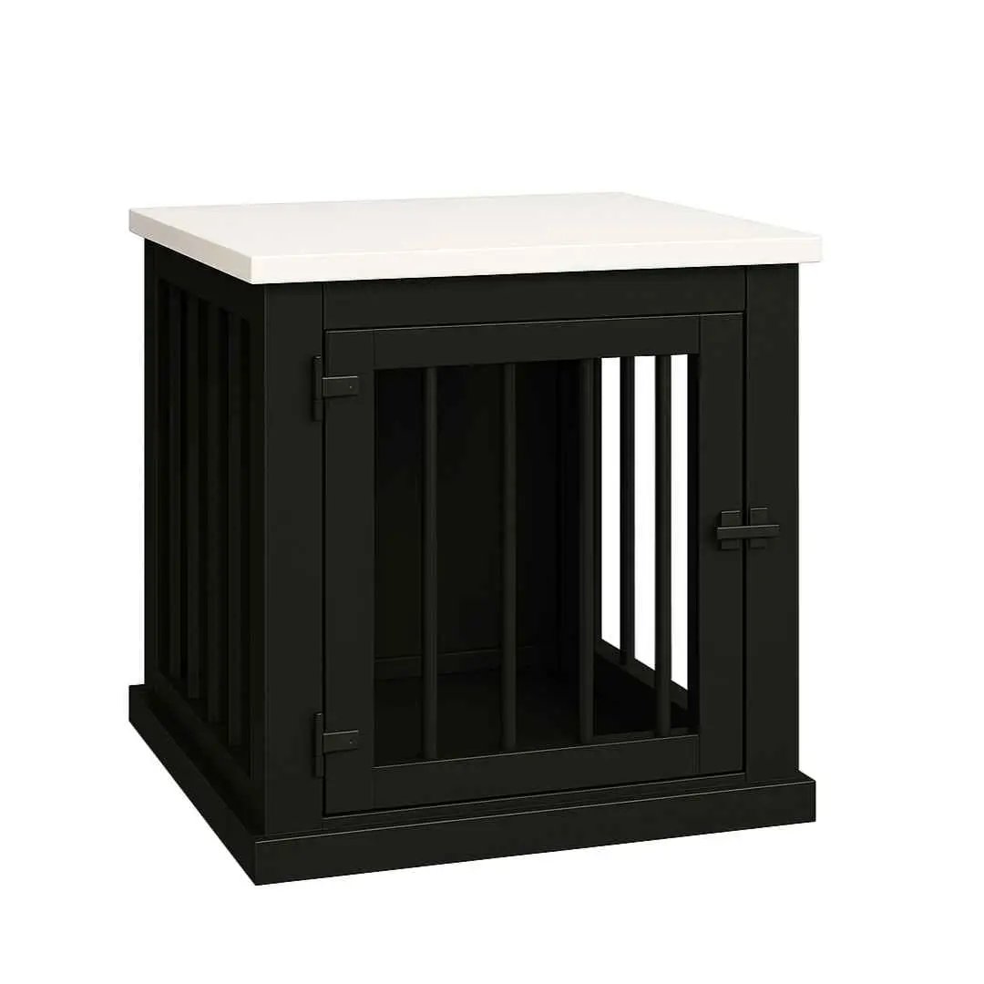 The Den - Night Sky Coloured Bedside Dog Crate with Bars & Hinged Door image 4