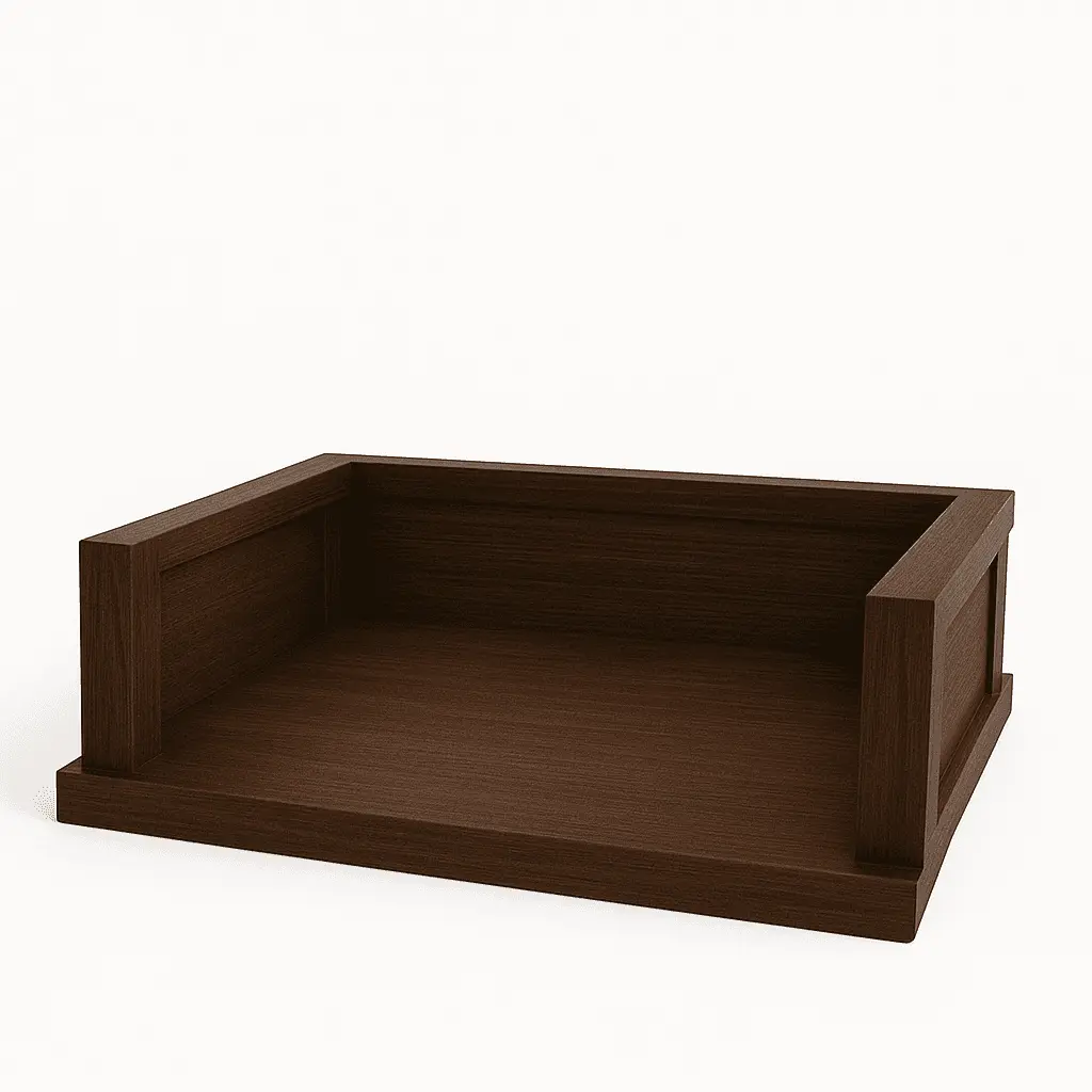 The Haven LUX Wooden Dog Bed – Spacious, Sturdy Comfort for Large Dogs - Espresso image