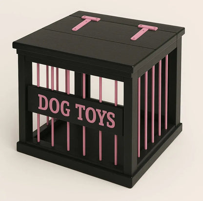 Bar-Sided Wooden Dog Toy Box image 4