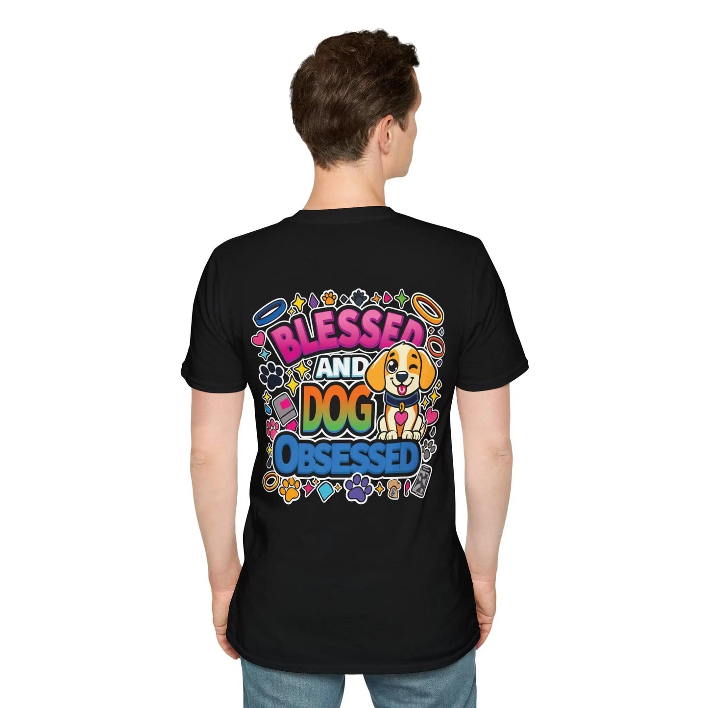 Dog Lovers Unisex T-Shirt | Blessed and Dog Obsessed Tee image 2
