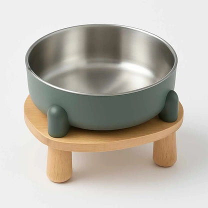 Metal Elevated Dog Bowl – Style Meets Comfort for Your Pup - Green image