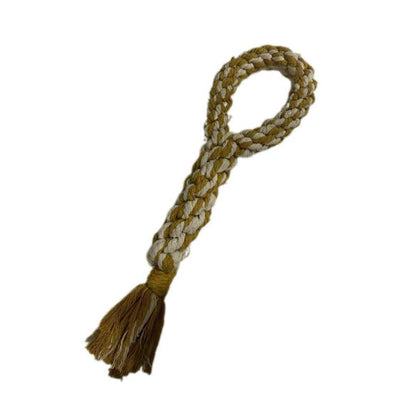 Luxe Macramé Tug Toy (Large) - Mustard image