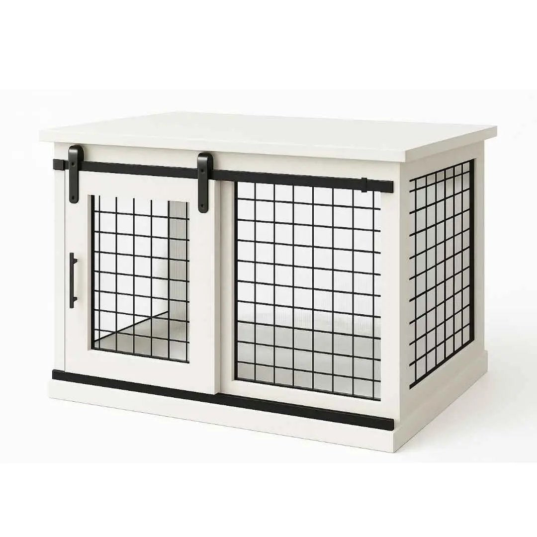 The Studio -Barn Style ARCTIC Single Wooden Dog Crate with Mesh image 3