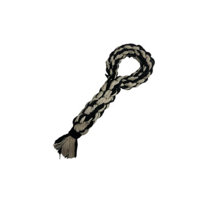 Petite Macramé Tug Toy (Small) - Black image