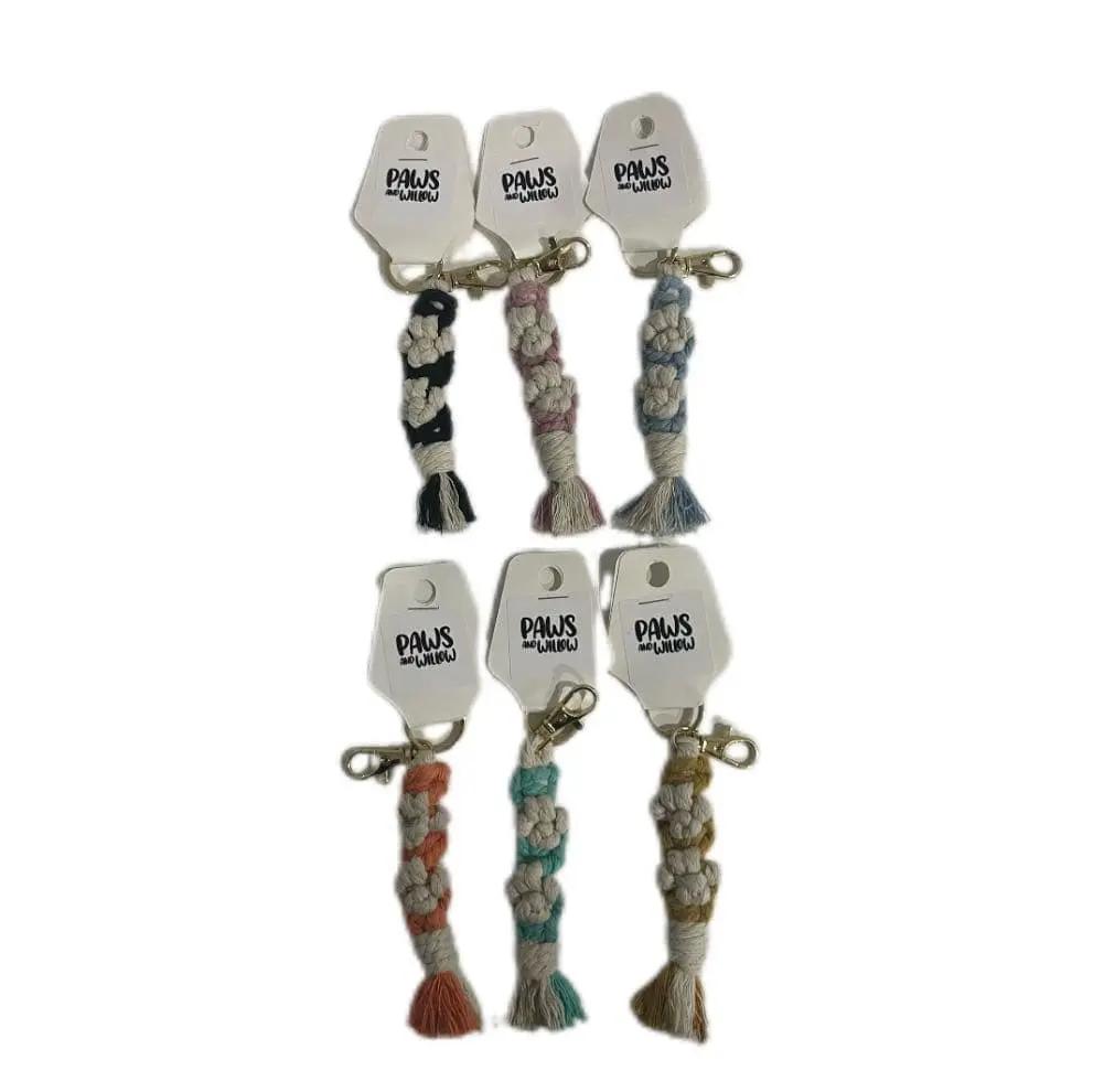 Petite Macramé Keyring with Silver Buckle image 0