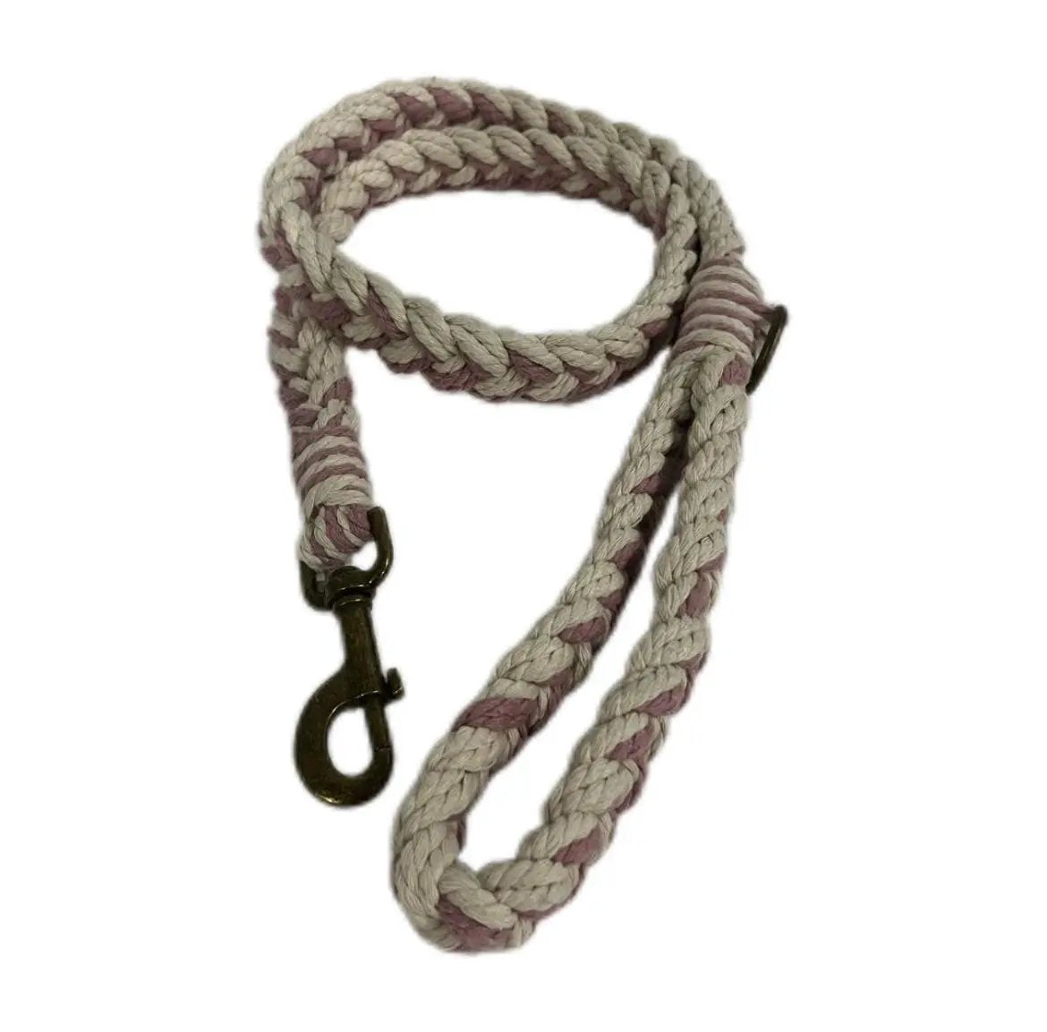 Luxe Macramé Dog Leash (Large) - Purple, Brass image