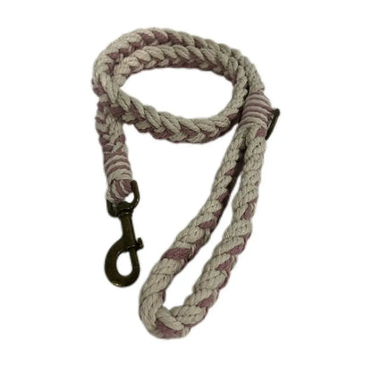 Luxe Macramé Dog Leash (Large) - Purple, Brass image