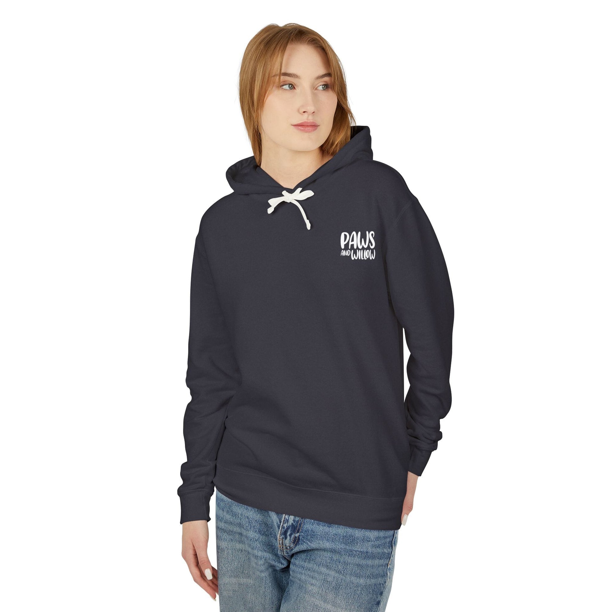 Playful Dog-Inspired Unisex Lightweight Hooded Sweatshirt - "Handle Every Situation Like a Dog" image 2