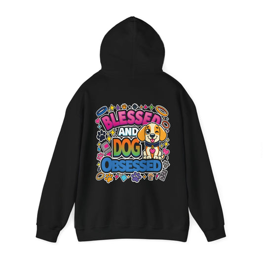 Dog Lover's Hooded Sweatshirt - "Blessed and Dog Obsessed" image 0