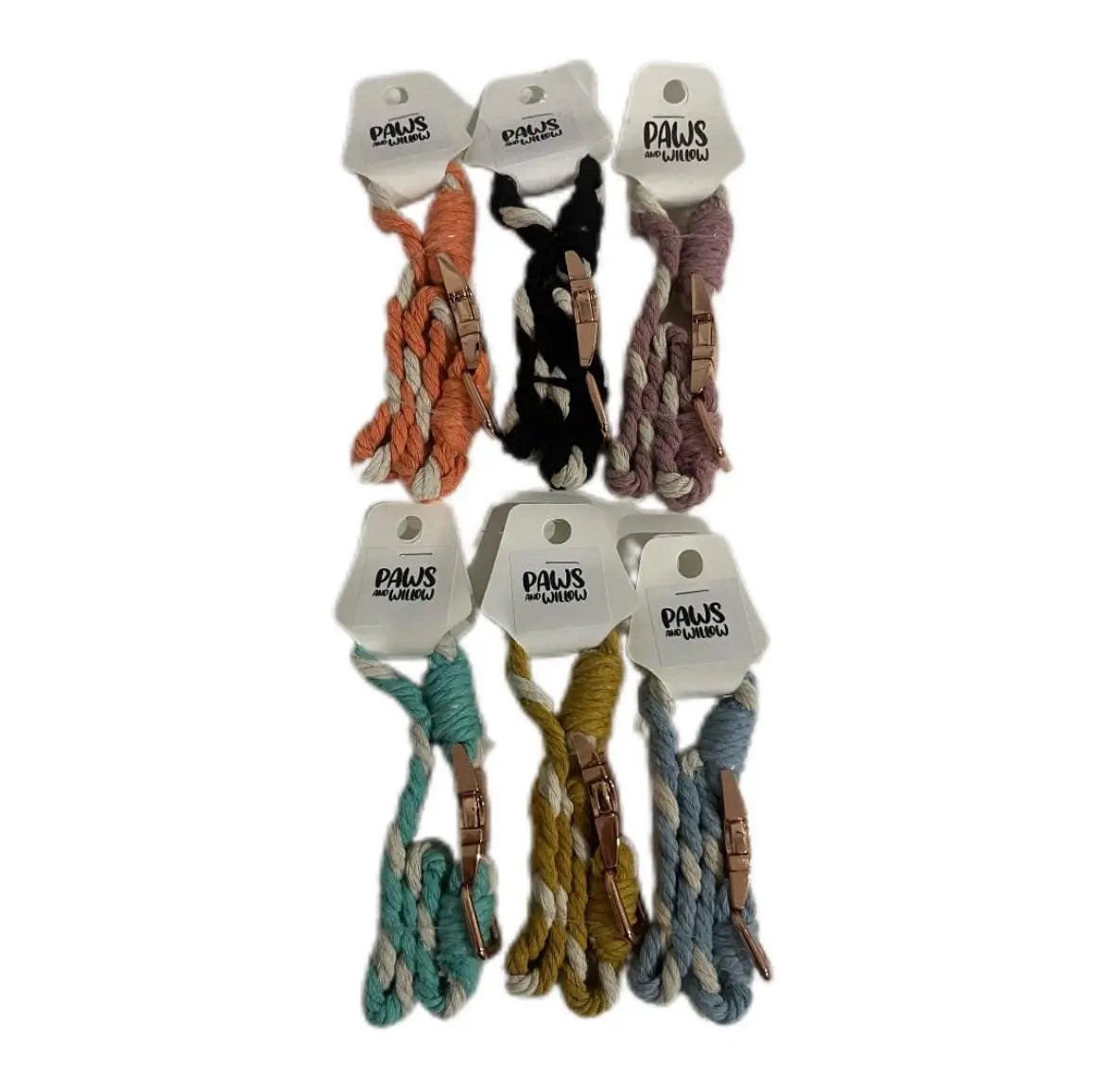 Large Macramé Dog Collar with Brass | Gold | Silver Buckle image 2