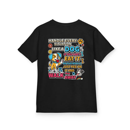 Kids Inspirational Dog Quote Tee - Fun &amp; Playful Cotton Shirt image 0
