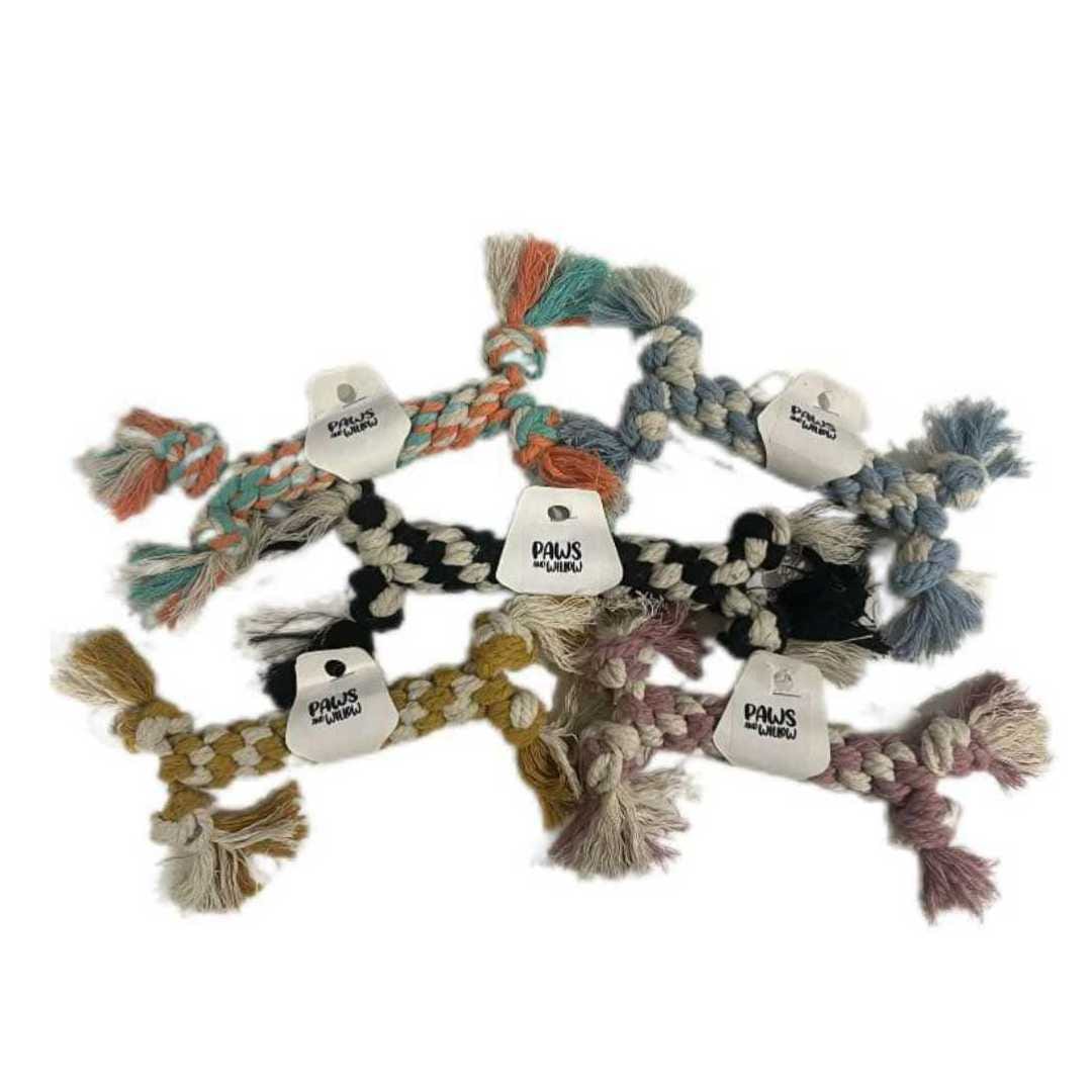 Petite Macramé Chew Dog Bone (Small) image 0