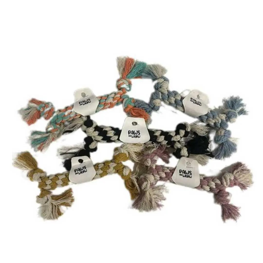 Petite Macramé Chew Dog Bone (Small) image 0