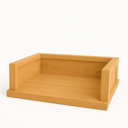 The Haven LUX Wooden Dog Bed – Spacious, Sturdy Comfort for Large Dogs - Natural image