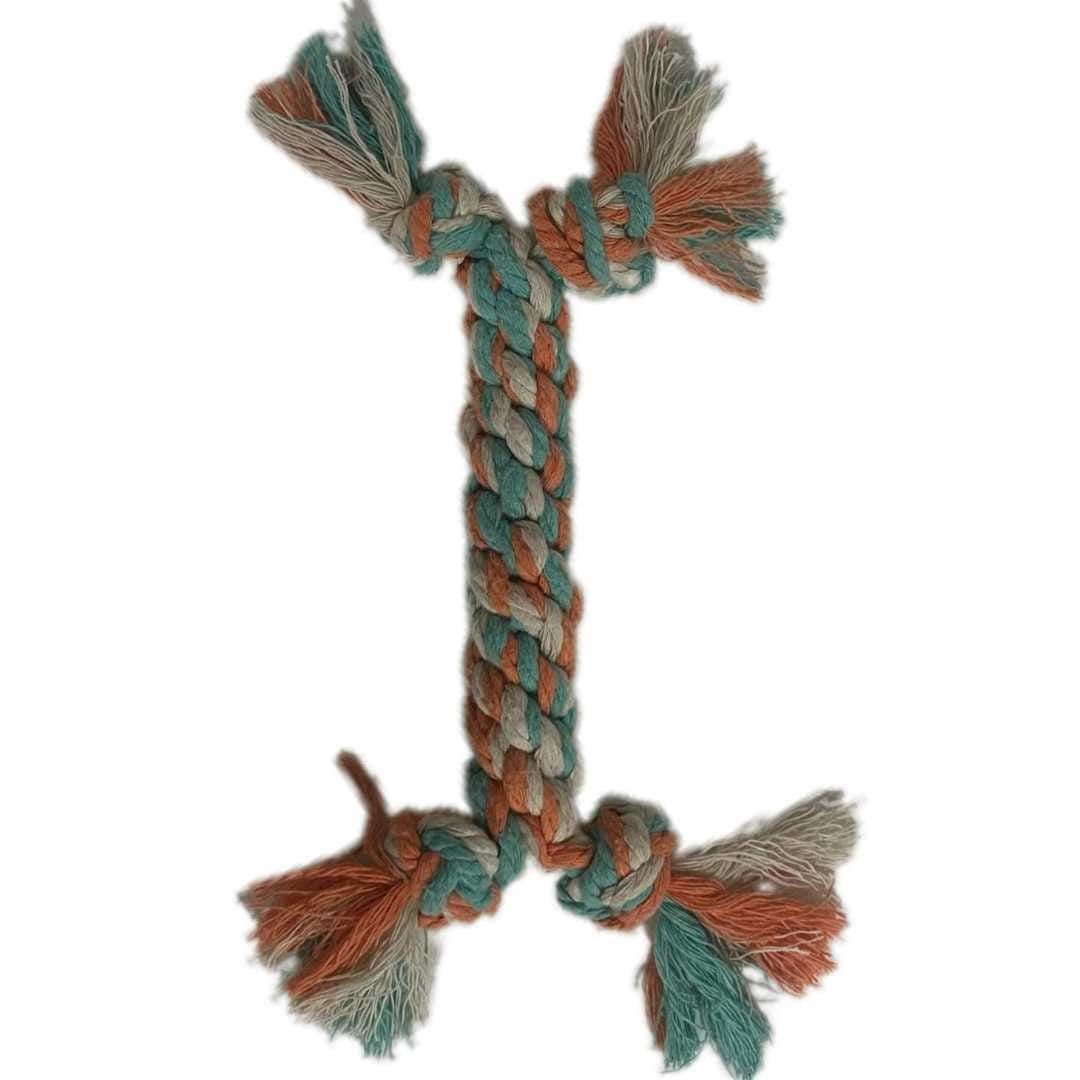 Luxe Macramé Chew Dog Bone (Large) image 3