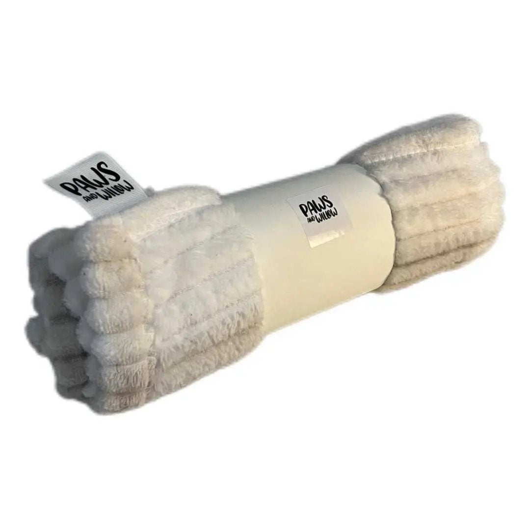White Plush Dog Blanket – Small & Large Sizes image 0