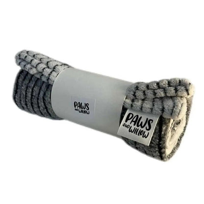 Black & White Striped Plush Dog Blanket – Small & Large Sizes - Small image