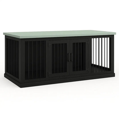 The LOFT – Night Sky Open Plan Wooden Dog Crate with Bars & Hinged Doors Paws and Willow