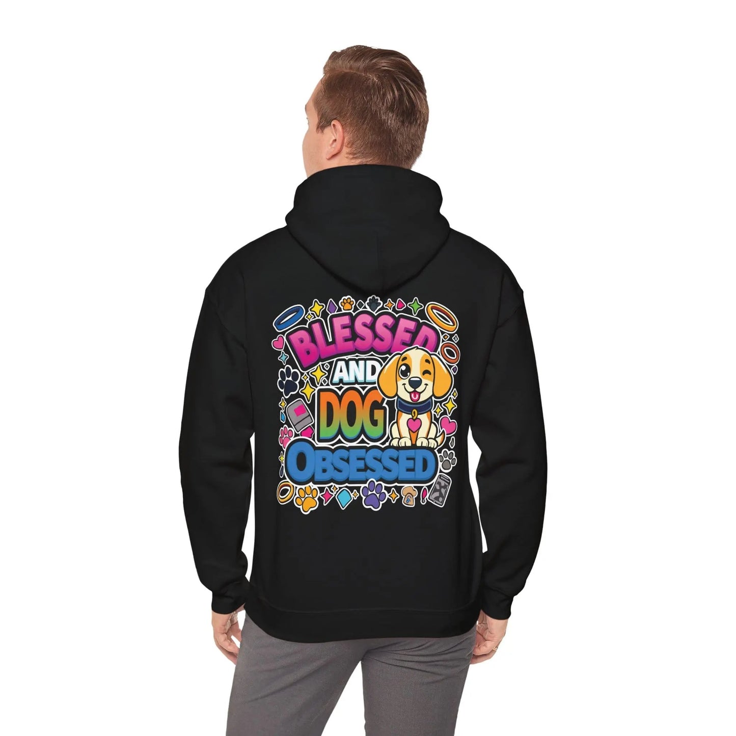 Dog Lover's Hooded Sweatshirt - "Blessed and Dog Obsessed" image 2