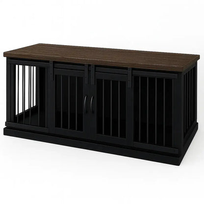 The LOFT – Night Sky Barn Style Wooden Open Plan Dog Crate With Bars (Copy) Paws and Willow
