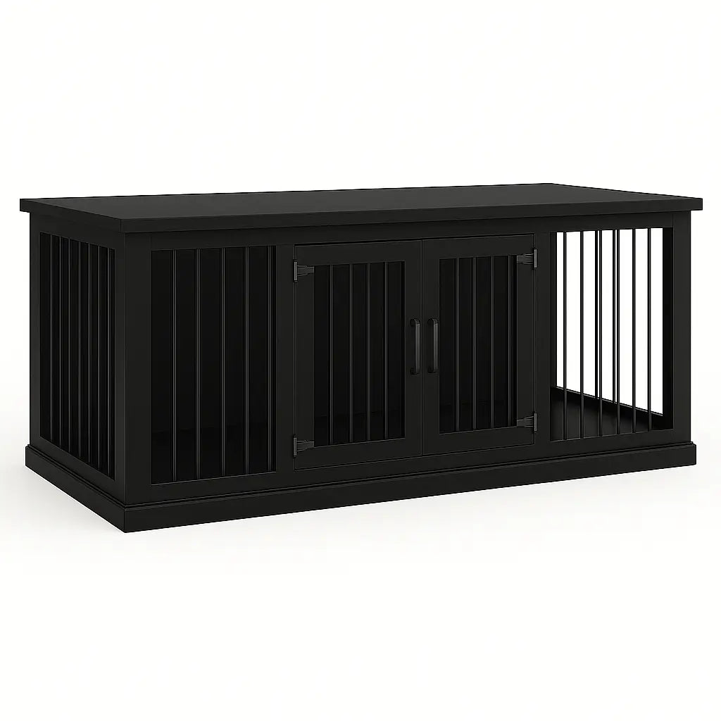 The LOFT – Night Sky Open Plan Wooden Dog Crate with Bars & Hinged Doors Paws and Willow