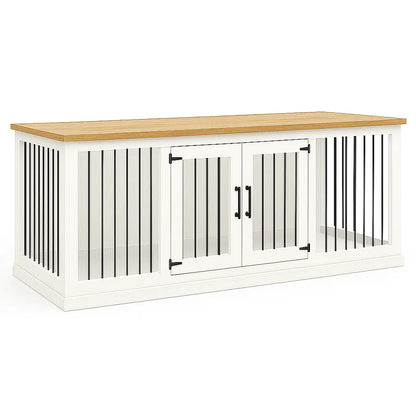 The LOFT – Arctic Open Plan Wooden Dog Crate with Bars & Hinged Doors Paws and Willow