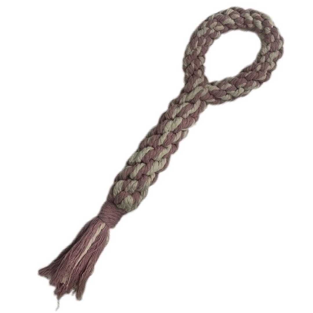 Luxe Macramé Tug Toy (Large) - Purple image