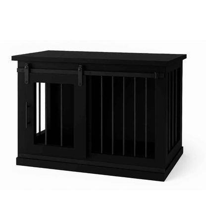The Studio -Barn Style Night Sky Single Wooden Dog Crate with Bars image 2