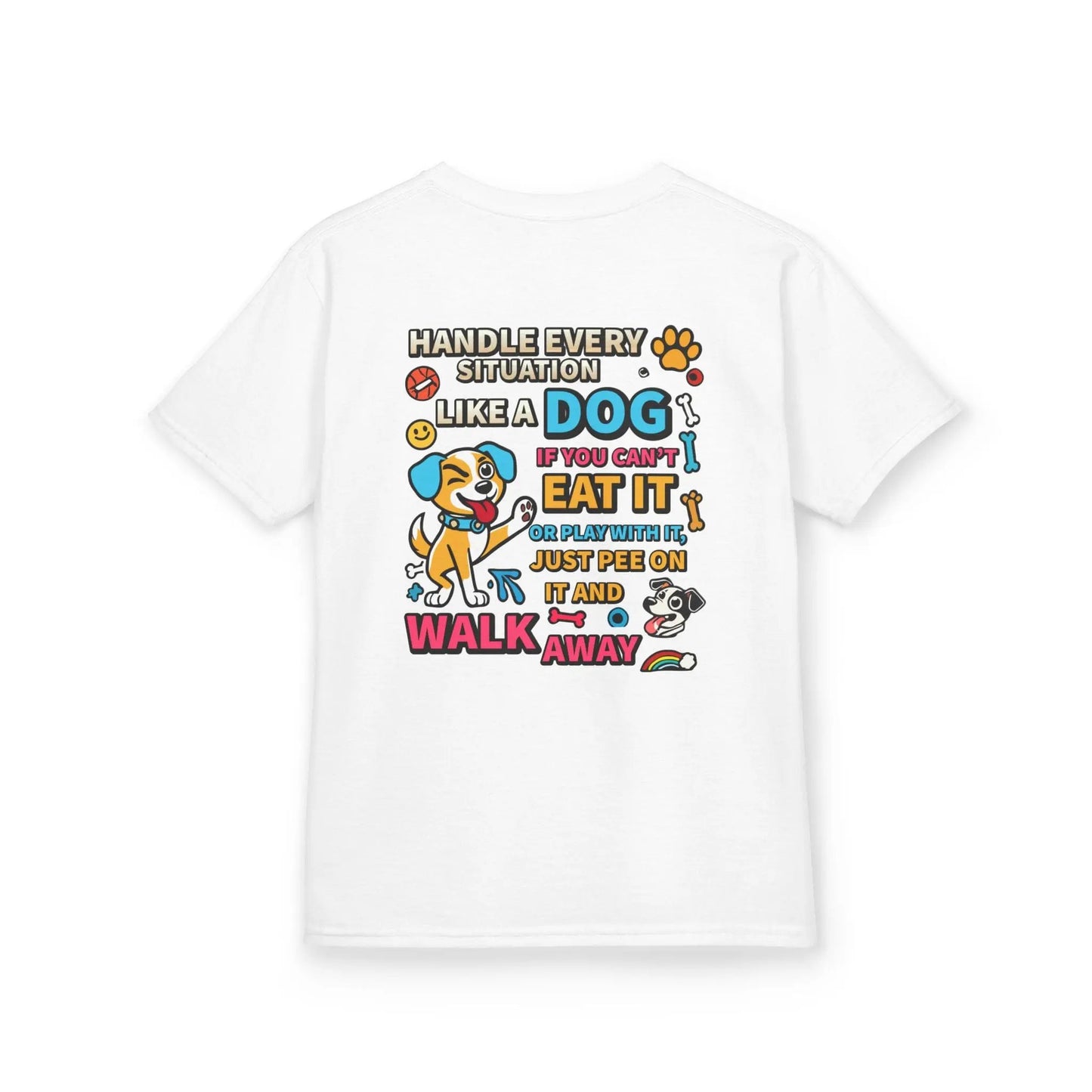 Kids Inspirational Dog Quote Tee - Fun &amp; Playful Cotton Shirt image 3