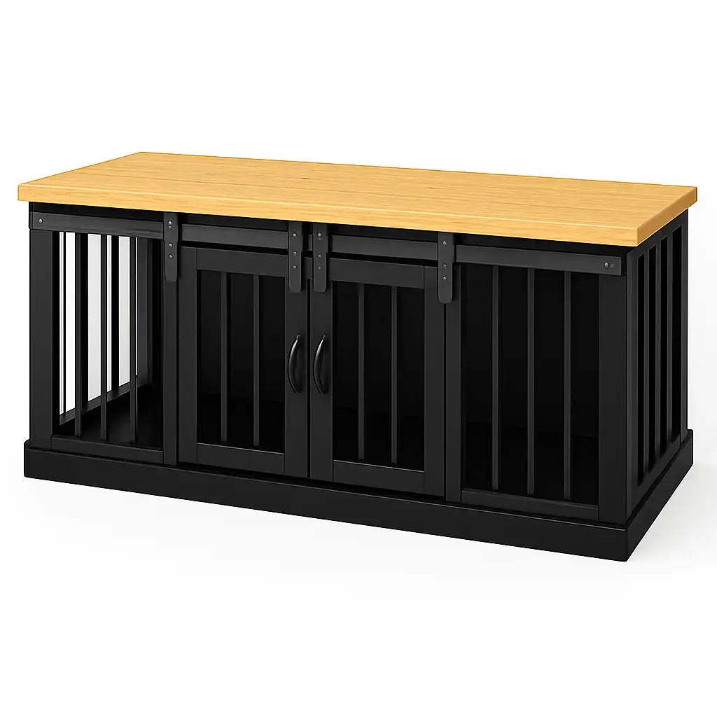 The LOFT – Night Sky Barn Style Wooden Open Plan Dog Crate With Bars (Copy) Paws and Willow