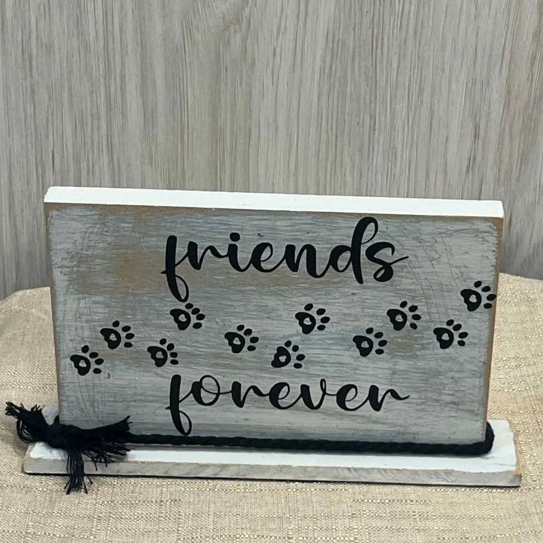 "Friends Forever" Wooden Shelf Decor image 1