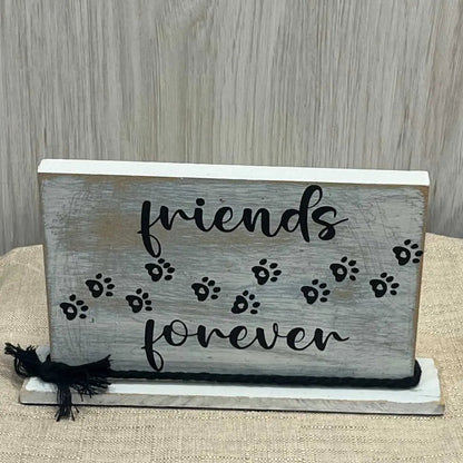 "Friends Forever" Wooden Shelf Decor image 1