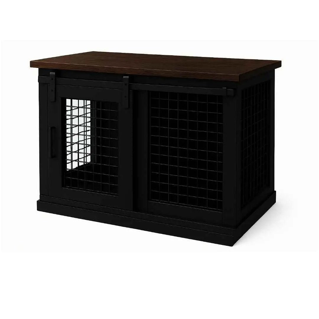 The Studio -Barn Style NIGHT SKY Single Wooden Dog Crate with Mesh image 3