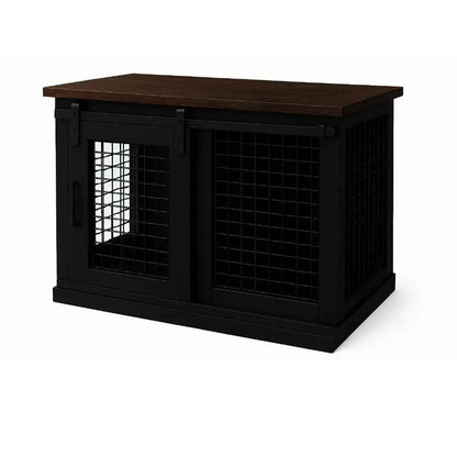 The Studio -Barn Style NIGHT SKY Single Wooden Dog Crate with Mesh image 3
