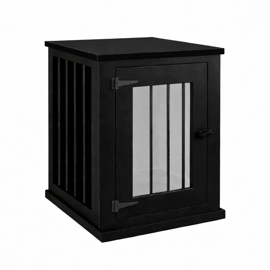 The Den - Night Sky Coloured Bedside Dog Crate with Bars & Hinged Door