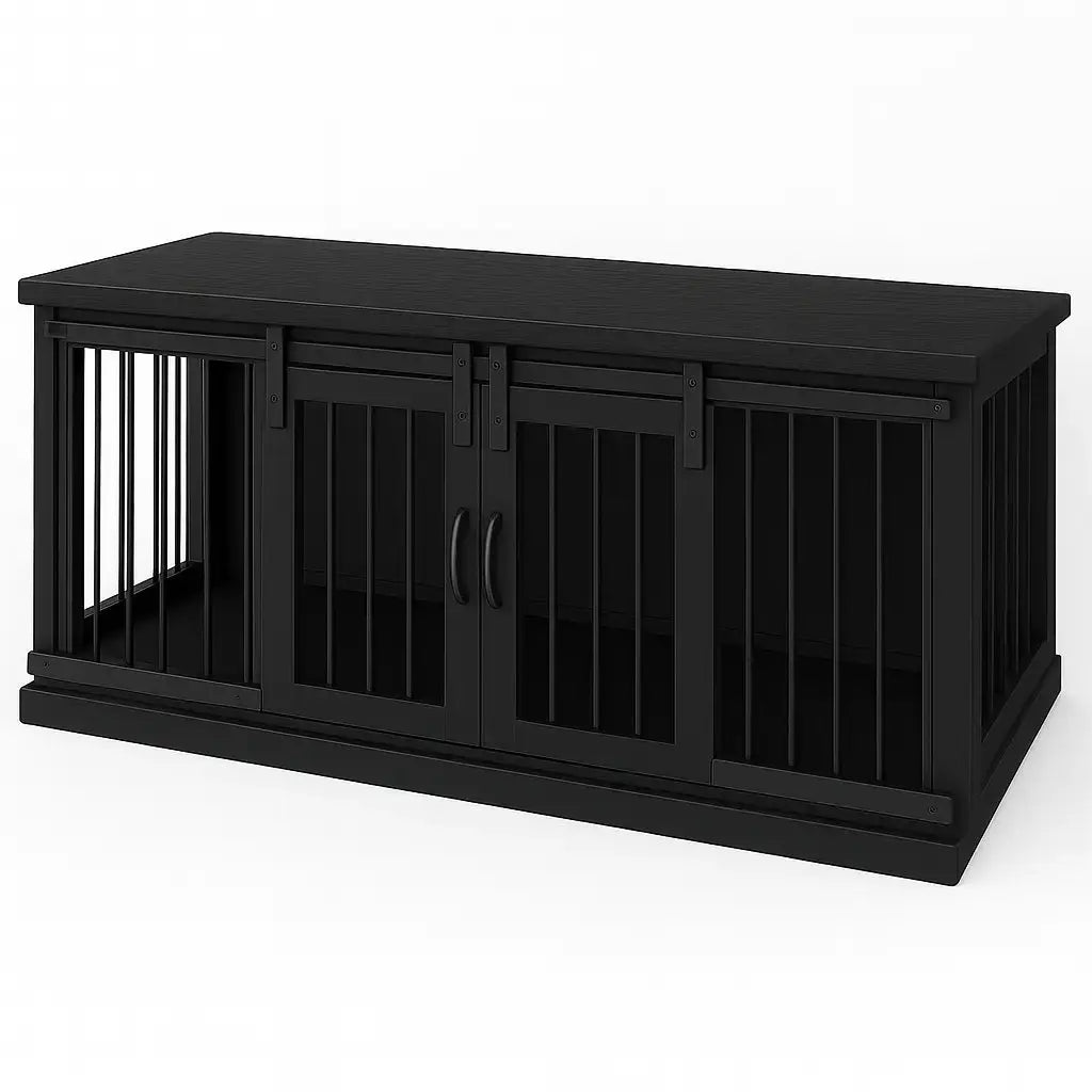 The LOFT – Night Sky Barn Style Wooden Open Plan Dog Crate With Bars (Copy) Paws and Willow