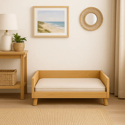 The Retreat LUX Wooden Dog Bed – Bigger Comfort for Bigger Dogs Paws and Willow