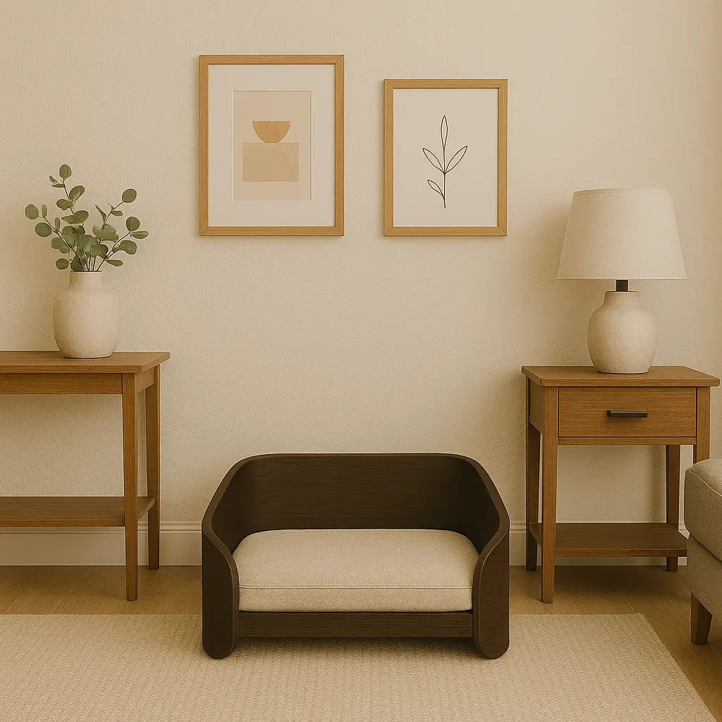 The Oasis - Wooden Dog Bed – Modern Comfort Meets Timeless Style Paws and Willow