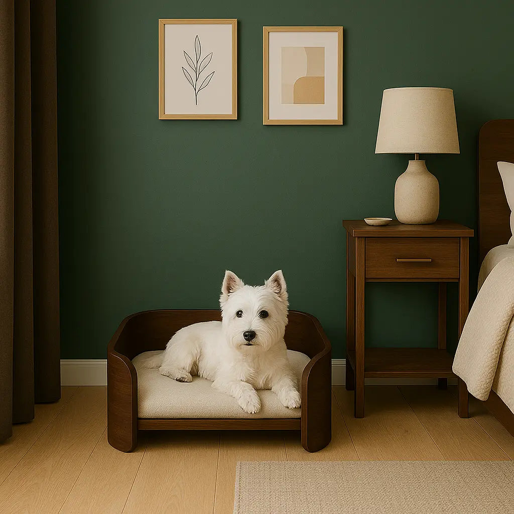 The Oasis - Wooden Dog Bed – Modern Comfort Meets Timeless Style Paws and Willow