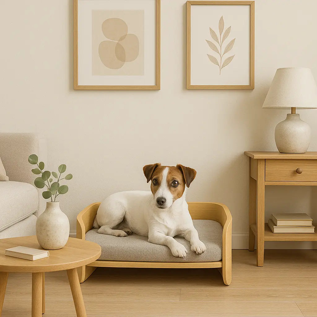 The Oasis - Wooden Dog Bed – Modern Comfort Meets Timeless Style Paws and Willow