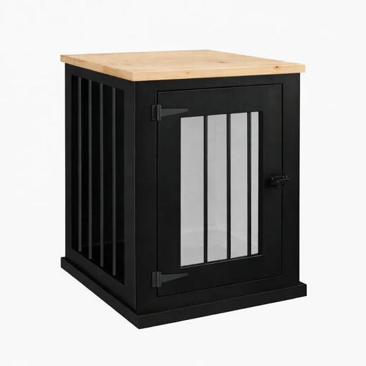The Den - Night Sky Coloured Bedside Dog Crate with Bars & Hinged Door