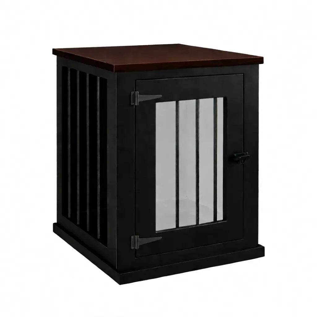 The Den - Night Sky Coloured Bedside Dog Crate with Bars & Hinged Door