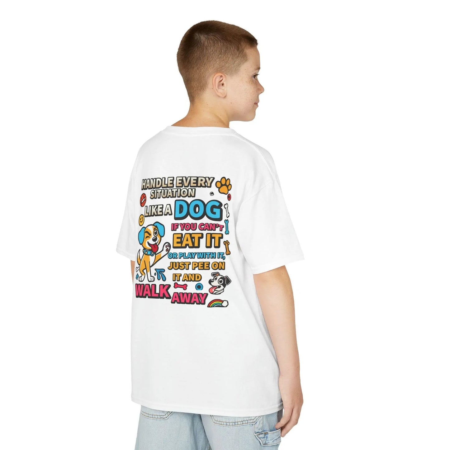Kids Inspirational Dog Quote Tee - Fun &amp; Playful Cotton Shirt image 5