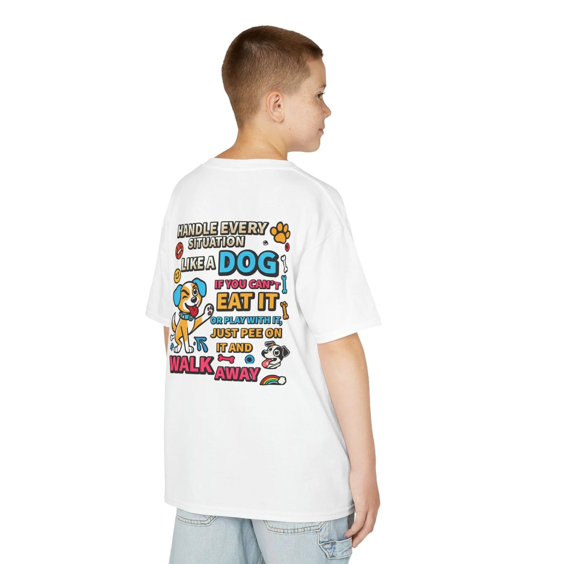 Kids Inspirational Dog Quote Tee - Fun &amp; Playful Cotton Shirt image 5