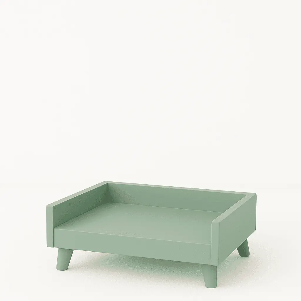 The Retreat Wooden Dog Bed – Minimalist Comfort for Modern Homes - Sage image