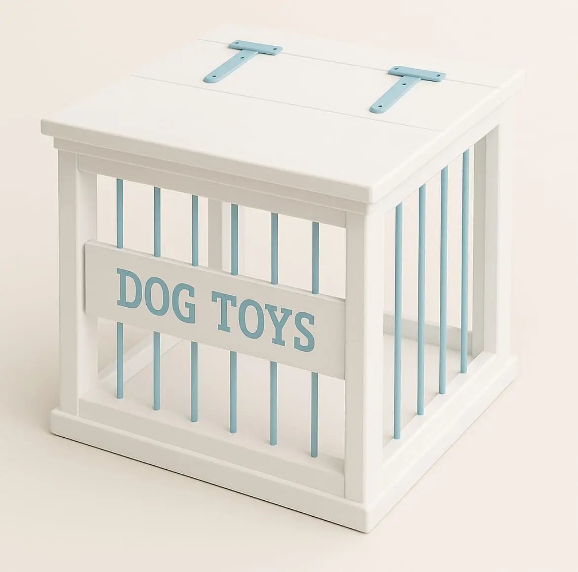 Bar-Sided Wooden Dog Toy Box image 2