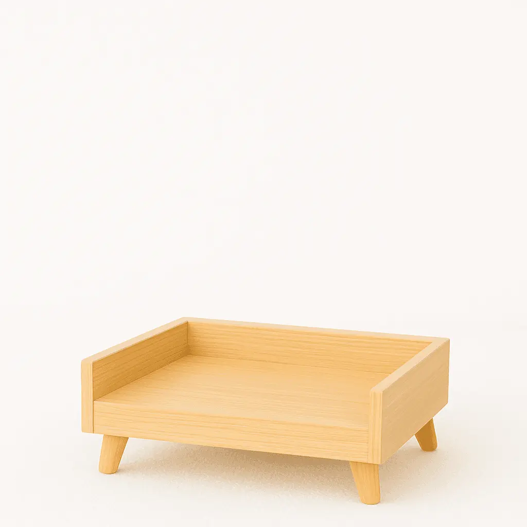 The Retreat Wooden Dog Bed – Minimalist Comfort for Modern Homes - Natural image