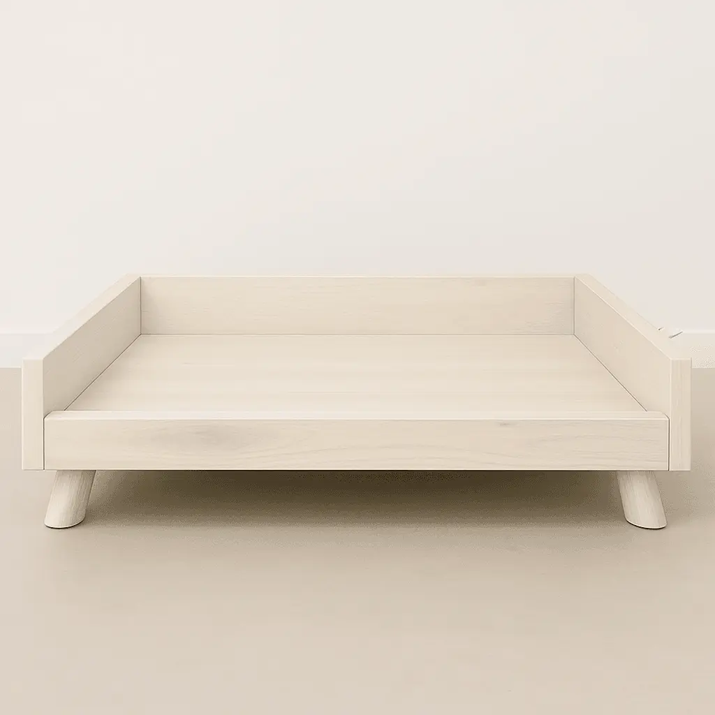 The Retreat LUX Wooden Dog Bed – Bigger Comfort for Bigger Dogs - Arctic image