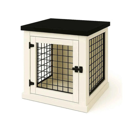 The Den - Arctic Coloured Bedside Dog Crate with Mesh & Hinged Door - Night Sky image